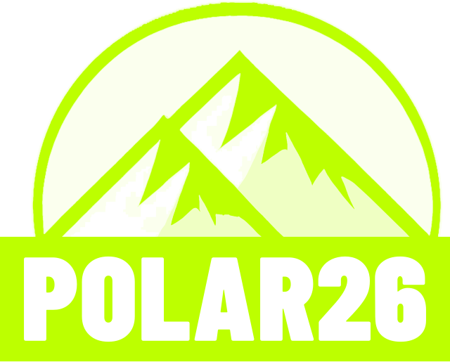 Polar26 wordmark, Stacked · Lime